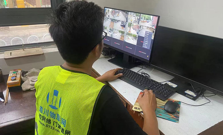 株洲天台小区监控改造后现场安装调试